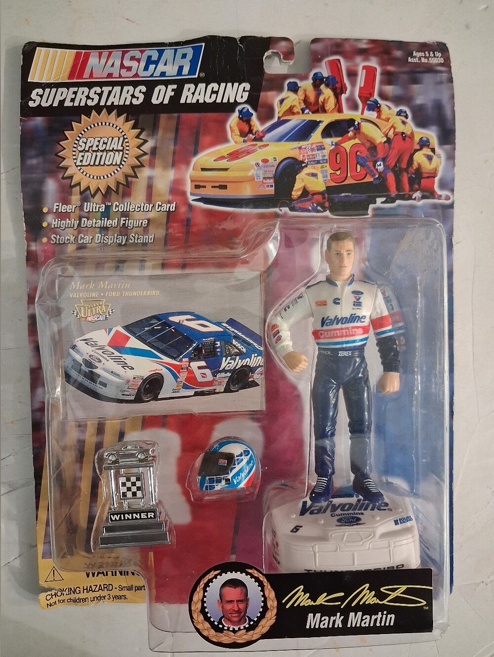 1997 Nascar Superstars of Racing Mark Martin #6 Valvoline ToyBiz Action Figure